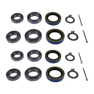 4 Sets of Trailer Hub Wheel Bearing Kit L44649 L44610 L68149 L68111 Gease Seals 171255TB (10-19) for 3500# EZ Lube Axles