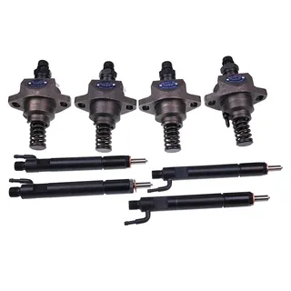 4Pcs Fuel Injector and 4Pcs Injection Pump for Deutz Engine 1011 Bobcat Loader A220 A300 S250 T200 863 864 873 883