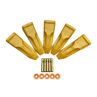 5 Pieces Teeth with Pin & Keeper 1U3252 9J2258 8E6259 8E6258 for Caterpillar CAT Digging & Trenching Buckets