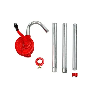 50" Height 55 Gallon Manual Hand Crank Rotary Pump Oil Fuel Transfer Suctin Drum