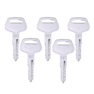 5 Pieces Heavy Equipment Key 787 for Komatsu Excavator Dozer Loader Backhoe Starter