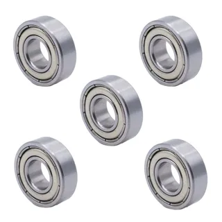 5PCS Shielded Radial Ball Bearing R8ZZ 1/2"x1-1/8"x5/16"