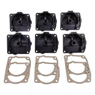 6 Carburetor Float Chamber Carb Bowls 433000 766418 for Johnson Evinrude Outboard Motor 90-175HP