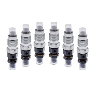 6 Pcs Fuel Injector 093500-3400 23600-64050 for Toyota Engine 1HZ 2C Land Cruiser 4.2L