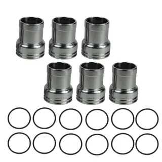 6 Pcs Injector Sleeve With O-Ring 227-1200 for Caterpillar CAT Engine C7 C9 C-9 Excavator 324D 325D 329D 330D 336D