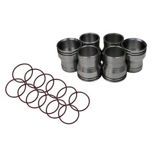 6 Pcs Injector Sleeve With O-Ring 227-2911 for Caterpillar CAT Engine C15 C7 3126 3126E 3126B Excavator 322C 325C 325CL