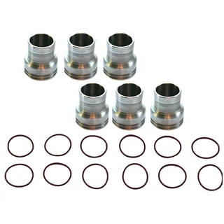 6 Pcs Injector Sleeve With O-Ring 229-1490 for Caterpillar CAT Engine C-9 Excavator 330C 330CL 330CMH