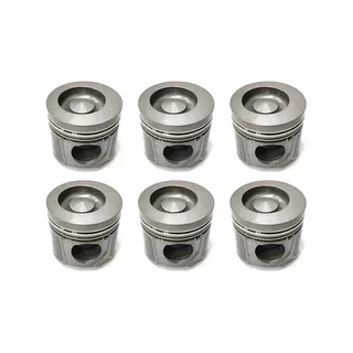 6 Pcs Pistons 65.02501-0418 for Doosan 155LC-V 230LC-V 175LC-V 140W-V 210W-V Excavator
