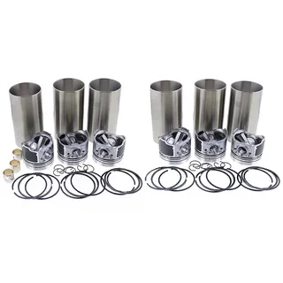 Cylinder Liner Kit Engine Four Matching for Caterpillar CAT 3066 3066T Mitsubishi S6K S6KT S6K-DT Engine