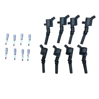 8 Ignition Coil and Spark Plug Sets DG508 SP479 1L2U12029AA 1L2U12A366A for Ford E150 E250 E350 Excursion F150 Lincoln Navigator
