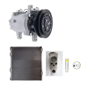 A/C Compressor RD451-93900 & Expansion Valve T1275-72170 & Receiver Drier 3P999-00230 & Condenser T1275-72220 for Kubota Tractor L3560 L4060 L4240