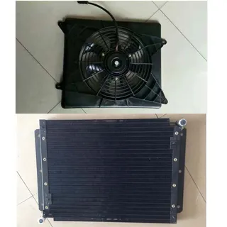 A/C Condenser Core & Fan 2520-6004 440204-00002 for Komatsu Doosan Daewoo S150LC-7B SOLAR 130LC-V 220LC-6 290LL DL200 MEGA 200-V