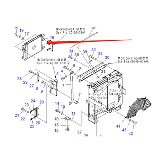 Aftercooler 615-66-15110 For Komatsu Excavator PC450-7 PC450-7K PC450LC-7