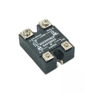 Aftermarket 40-480VAC 3-32VDC Gold SAP-4850D SSR Single Phase Solid State Relay for Industrial Equipment