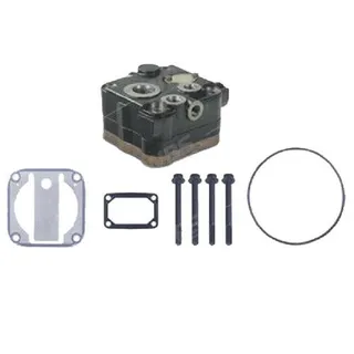 Air Brake Compressor Cylinder Head 23532823 23535534 With Plate Kit for Detroit BA921 DDC S60
