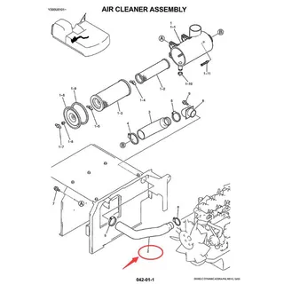 Air Cleaner Assembly Large Hose LS11P01008P1 for Kobelco Excavator SK480LC SK480LC-6