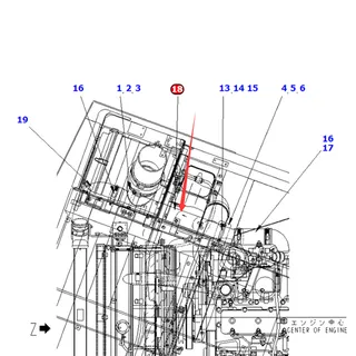 Air Intake Hose 6743-11-4720 for Komatsu Crawler Carriers CD110R Excavator PC200-7 PC220-7