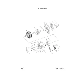 Alternator 21EA-00040 For Hyundai R130LC R130LC-3 R130W R170W-3 R180LC-3 R200W-2 R200W R210LC-3 R210LC-3_LL R280LC R290LC