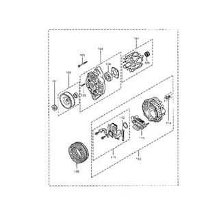 Alternator XJAF-02236 For Hyundai Excavator R25Z-9A R27Z-9 R28-7 R35-7 R36N-7