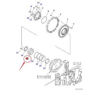 Bearing 17M-09-21130 for Komatsu D155AX-6 D155AX-6A D275A-2 D275A-5 D275A-5D D275A-5R D275AX-5 D275AX-5E0 D275AX-5-KO