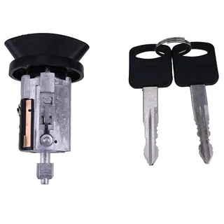 Black Bezel Ignition Lock Cylinder with Key 1L3Z11582A for Ford Mercury Lincoln Pickup Truck