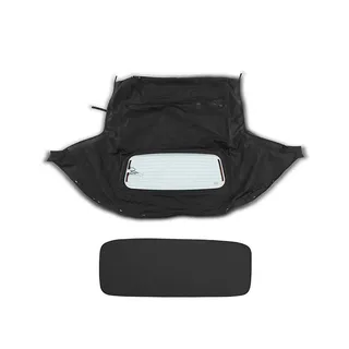 Black Convertible Soft Top w/ Glass Window 10-18-MIA-003R MA1003-2 for Mazda Miata 1990-1997 1999-2005