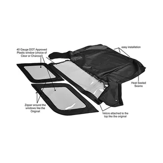 Black Convertible Soft Top T003-2993 for Kia Sportage