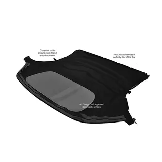 Black Convertible Soft Top PBl003 for Porsche Boxster 986