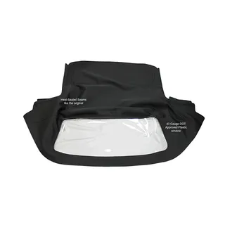 Black Convertible Soft Top With Plastic Window AF9940-440 for Alfa Romeo Spider