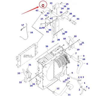Cooling Hose 207-01-75270 for Komatsu PC300-8 PC300LC-8 PC350-8 PC350LC-8 PC360-8M0 PC390LC-8M0