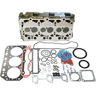 3TNV88 Complete Cylinder Head with Full Gasket Kit for Yanmar Engine John Deere Excavator 27D 35D Tractor 3045R 3120 3203 3320 3520 3720 Mower 3225C 3235C 3245C