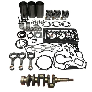 D1803 Engine Standard Overhaul Rebuild Kit and 3 Pieces Connecting Rod with Crankshaft for Kubota L2800F L3240F L3400F L3540GST
