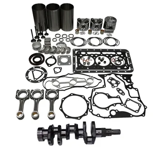 D905 Engine Standard Overhaul Rebuild Kit and 3 Pieces Connecting Rod with Crankshaft for Kubota KH41 KH51 KH61 B1600 BX23D BX25 GB15
