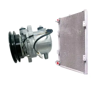 SV06E A/C Compressor with Condenser 283-4170 354-6977 for Caterpillar CAT Excavator 303.5E 304CCR 304DCR 305.5D 305E