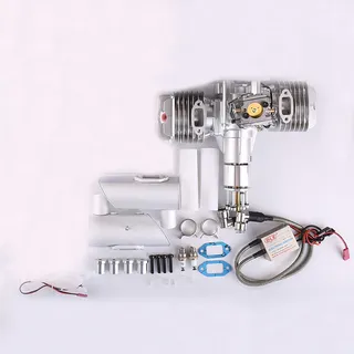 DLE-111 Twin Cylinder Two Stroke Side Exhaust Gas Engine for Large-Scale RC Aircraft