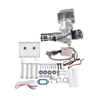 DLE-55RA Single Cylinder Two Stroke Rear Exhaust Gas Engine for High-Performance Large-Scale RC Aircraft