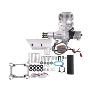 DLE-85 Single Cylinder Two Stroke Side Exhaust Gas Engine for Large-Scale RC Aircraft