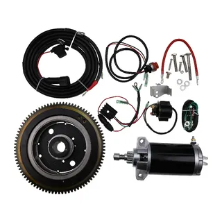 Electric Start Motor Kit for Yamaha Outboard E40X 40Hp 2 Stroke Enduro 66tk 66t Flywheel