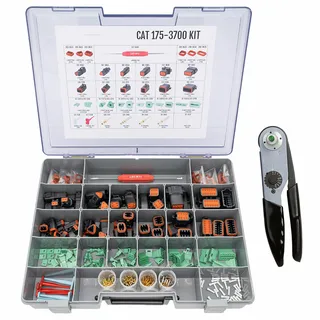 Electrical Connector Kit 175-3700 With 1U-5804 Crimp Tool for  Caterpillar CAT Engine 3508B 22-12 AWG