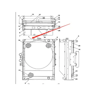 Engine Radiator LN00046 for CASE Excavator CX210 CX210LR CX210N CX240