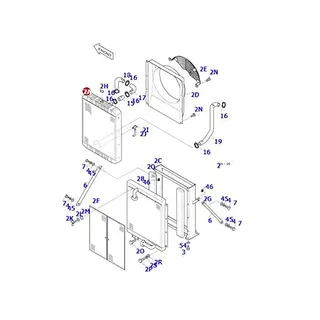Engine Water Radiator 13C21000 for Doosan Excavator Solar 175LC-V 170LC-V 160W-V 155LC-V 140W-V 160W-V