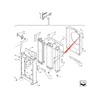 Engine Water Radiator Core LN003470 for CASE CX75 Crawler Excavator