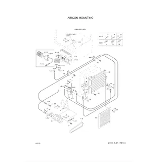 Evaporator Unit 11M6-54100 for Hyundai Excavator R55-3 R55W-3 Original