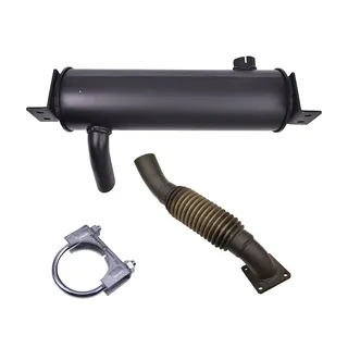 Exhaust Muffler 7181055 With Tube 7181083 7211391 and Clamp 7101708 for Kubota Engine V2403 Bobcat Loader S530 S510