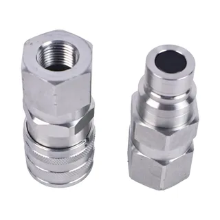 Flat Face Hydraulic Coupler Kit 7411975 7411976 for Bobcat