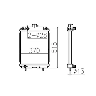 For Case Excavator CX17B Water Tank Radiator Core ASS'Y PU05P00015F1