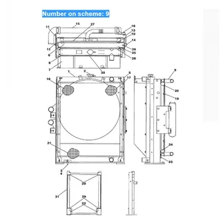 For Case Excavator CX240 CX240LR Hydraulic Oil Cooler LN00066