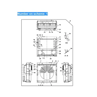 For Case Excavator CX800 CX800B Water Tank Radiator Core ASS'Y LN001620 LN002530