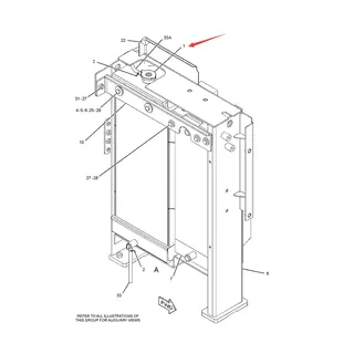 For Caterpillar Excavator CAT 307E 308E 308E CR 308E SR Engine C2.6 C3.3B Water Tank Radiator Core ASS'Y 381-1451