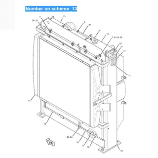 For Caterpillar Excavator CAT 315D L 319D L 319D LN Engine C4.2 Hydraulic Oil Cooler 281-3525